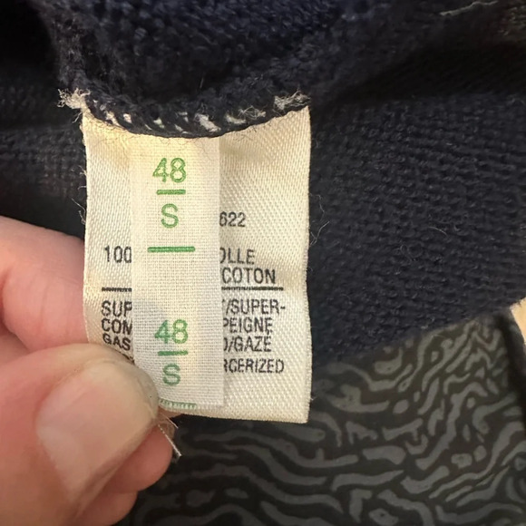 Vintage Marz Munchen Men's 100% Cotton Sweater Navy - Picture 8 of 8